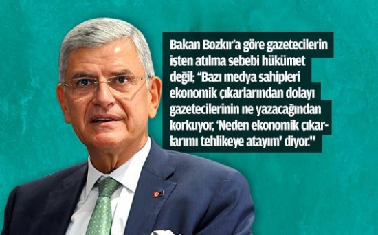 AB Bakanı Bozkır’a göre, medyadaki baskının sebebi medya patronları