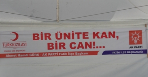 Ak Parti Fatih İlçe “Kan Bağışı” kampanyası düzenledi.