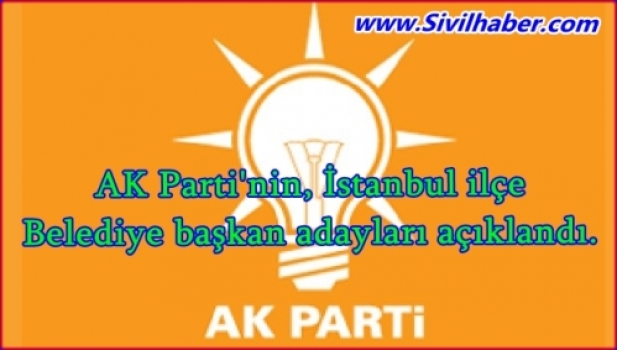 AK Parti'nin, İstanbul ilçe belediye başkan adayları açıklandı.