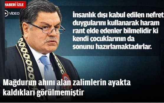 AYM Başkanı Haşim Kılıç: Mağdurun ahını alan zalimlerin ayakta kaldıkları görülmemiştir