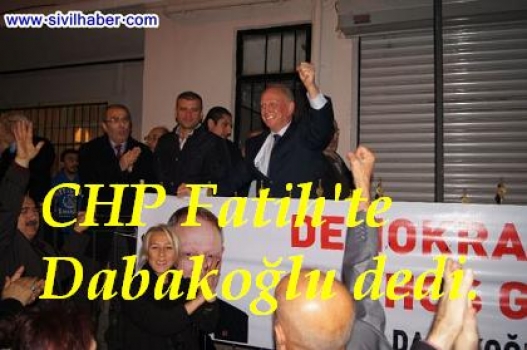 CHP Fatih adayı İlhan Dabakoğlu