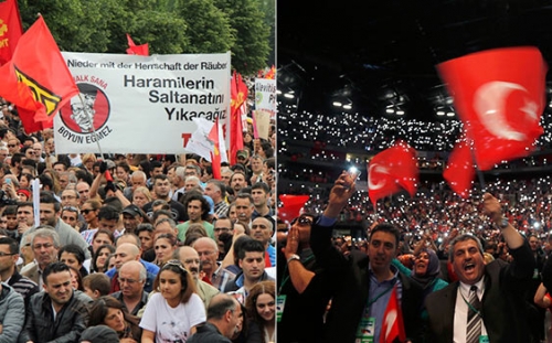 Köln’de Erdoğan’a hem protesto hem destek