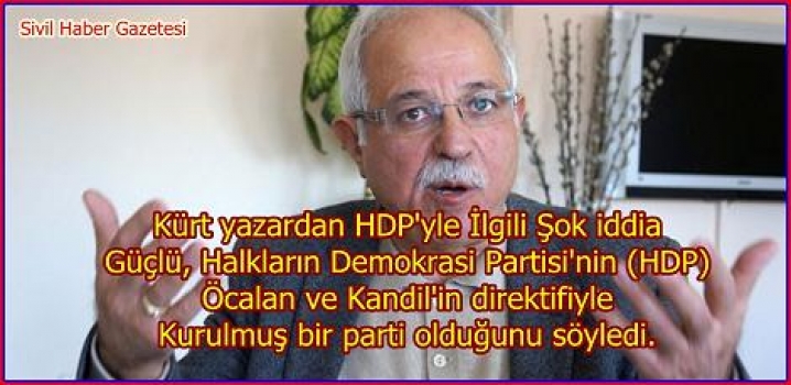 Kürt yazardan HDP'yle ilgili şok iddia
