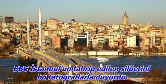Haliç metro geçiş köprüsünün, Osmanlı'nın en önemli yerleşim yerlerinden olan Süleymaniye semtinden görünümü.