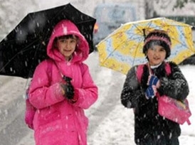 10 ilde eğitime kar yağışı engeli