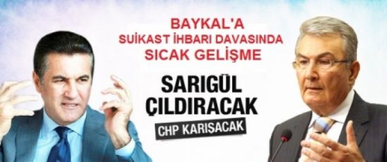 BAYKAL'A SUİKAST İHBARI DAVASI ERTELENDİ.