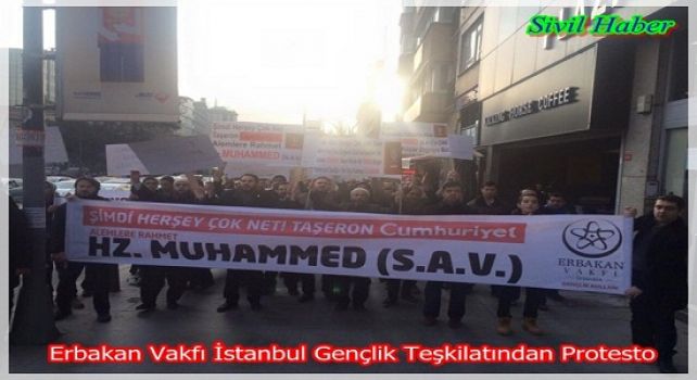 Erbakan Vakfı İstanbul Gençlik Teşkilatından Protesto
