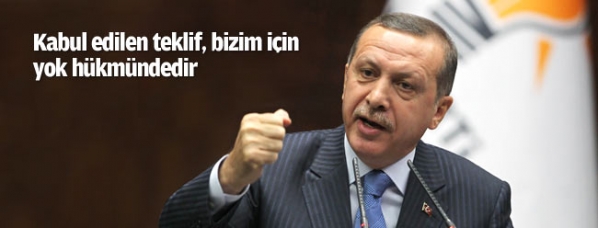 Erdoğan: Senatoda kabul edilen teklif, bizim için yok hükmündedir