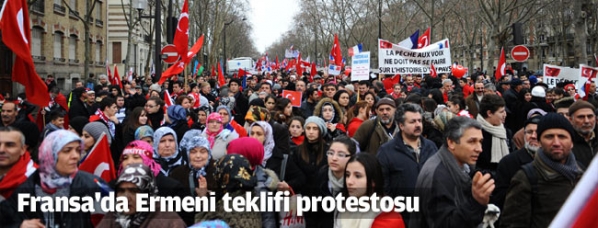 Fransa'da Ermeni teklifi protestosu