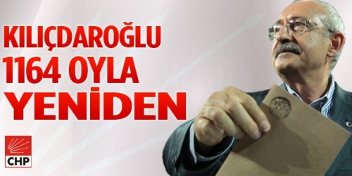 Kılıçdaroğlu 1164 oyla yeniden Genel Başkan