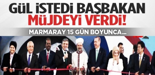 Marmaray 15 gün ücretsiz