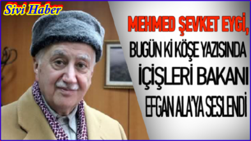 Mehmed Şevket Eygi | İçişleri Bakanı Efgan Ala Beye