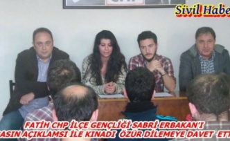 CHP Fatih Gençliği Sabri Erbakan'dan Özür bekliyor