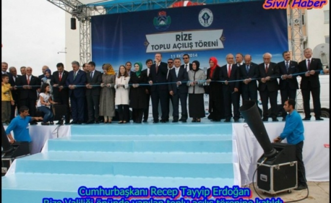 Cumhurbaşkanı Erdoğan Rize açılış törenine katıldı